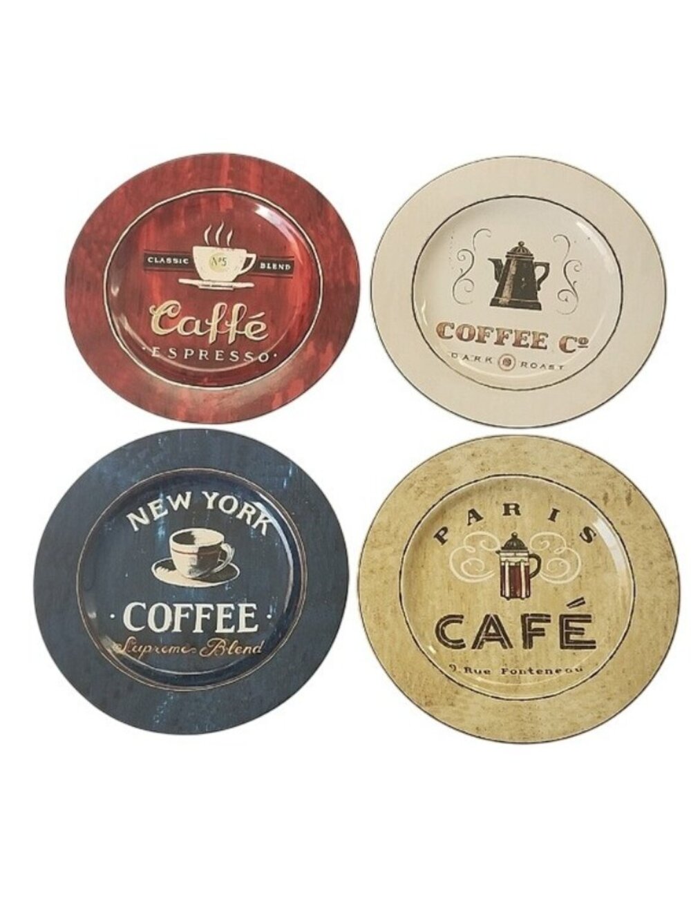 Vintage Sakura Coffee Break Decorative Plates Set Of 4 by Angela Staebling